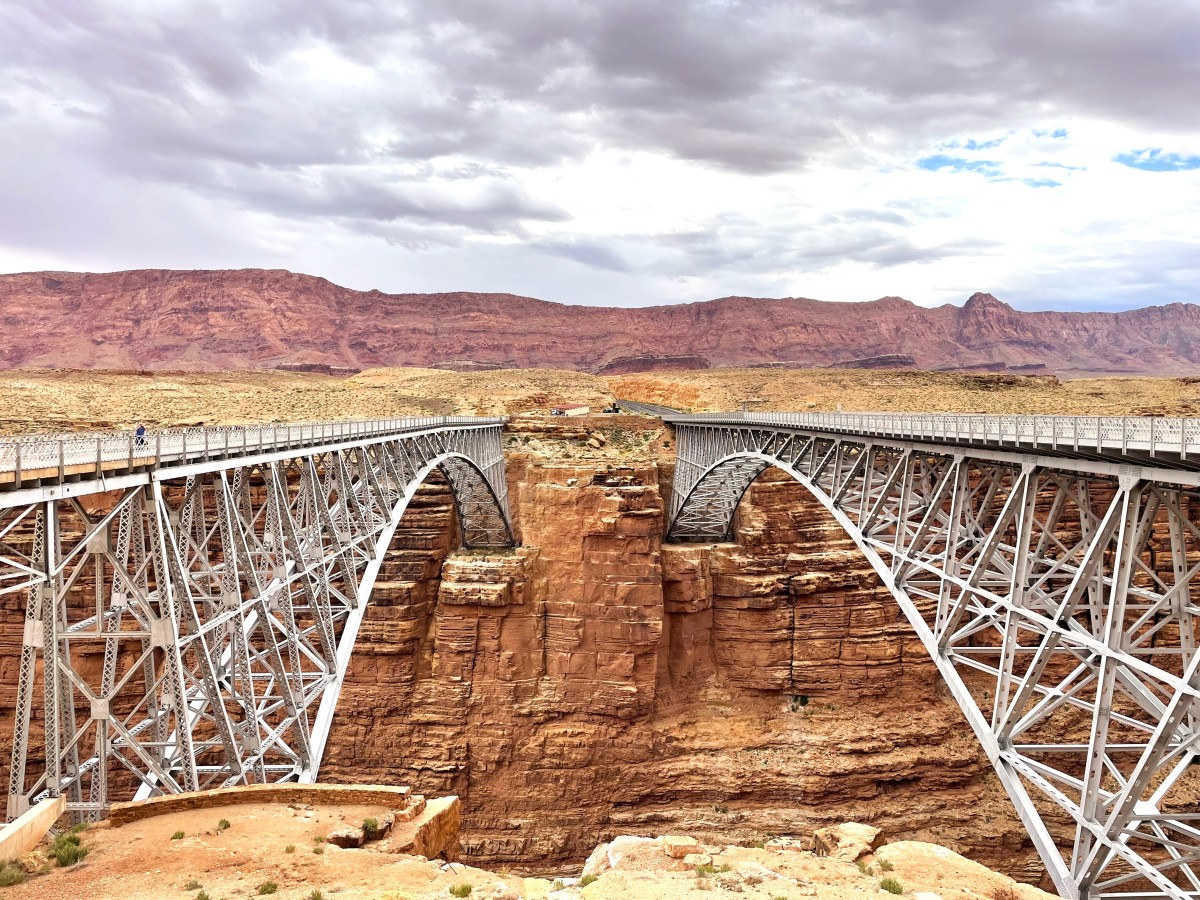 Navajo Bridge, the twin bridges across the Colorado River in the Grand Canyon